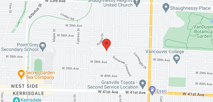 map of 1736 W 37TH AVENUE